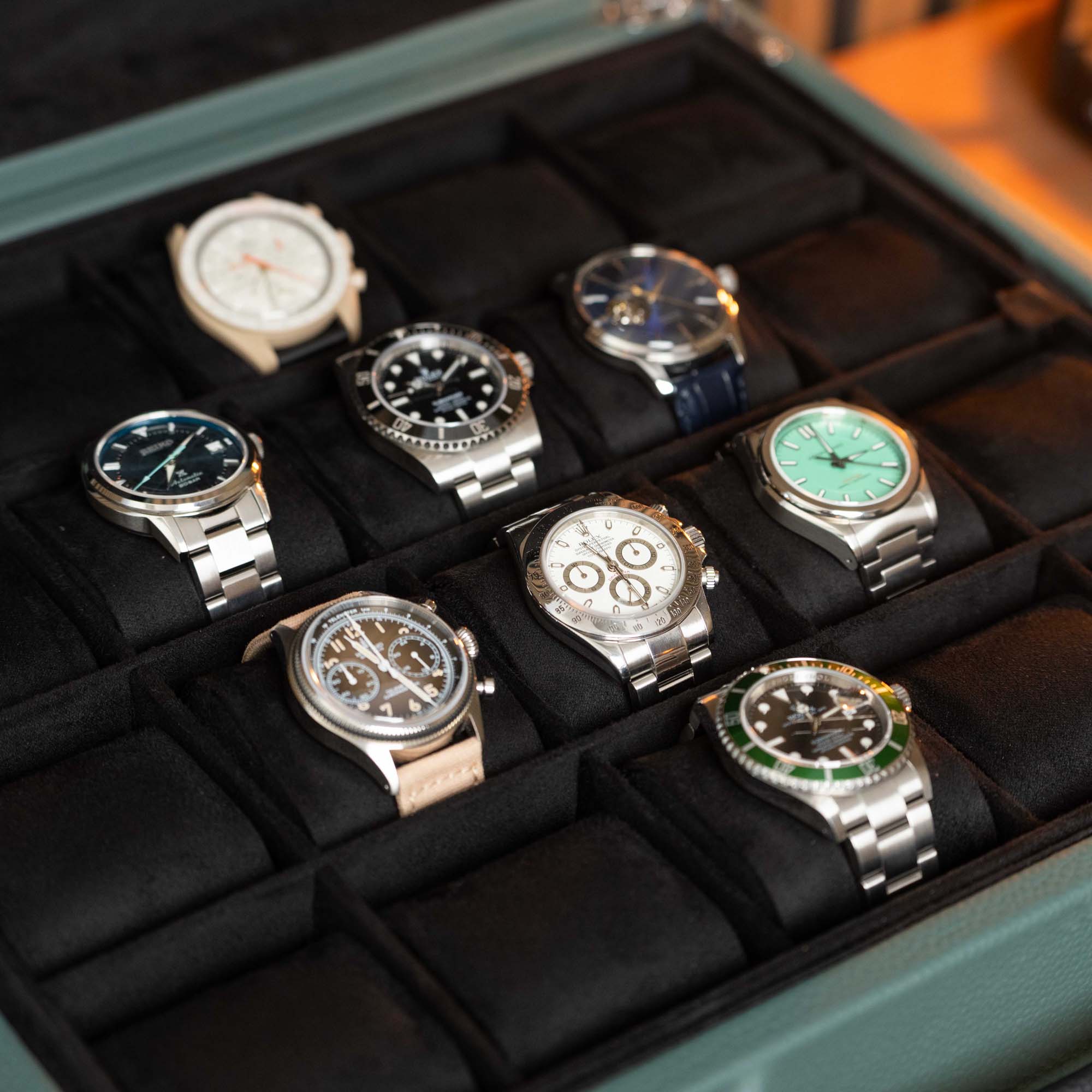 Suitcase For 20 Watches - Dark Green