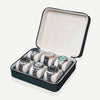 Square Watch Box 6 Slot - dunkelgrüner Litchi