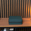 Square Watch Box 6 Slot - dunkelgrüner Litchi