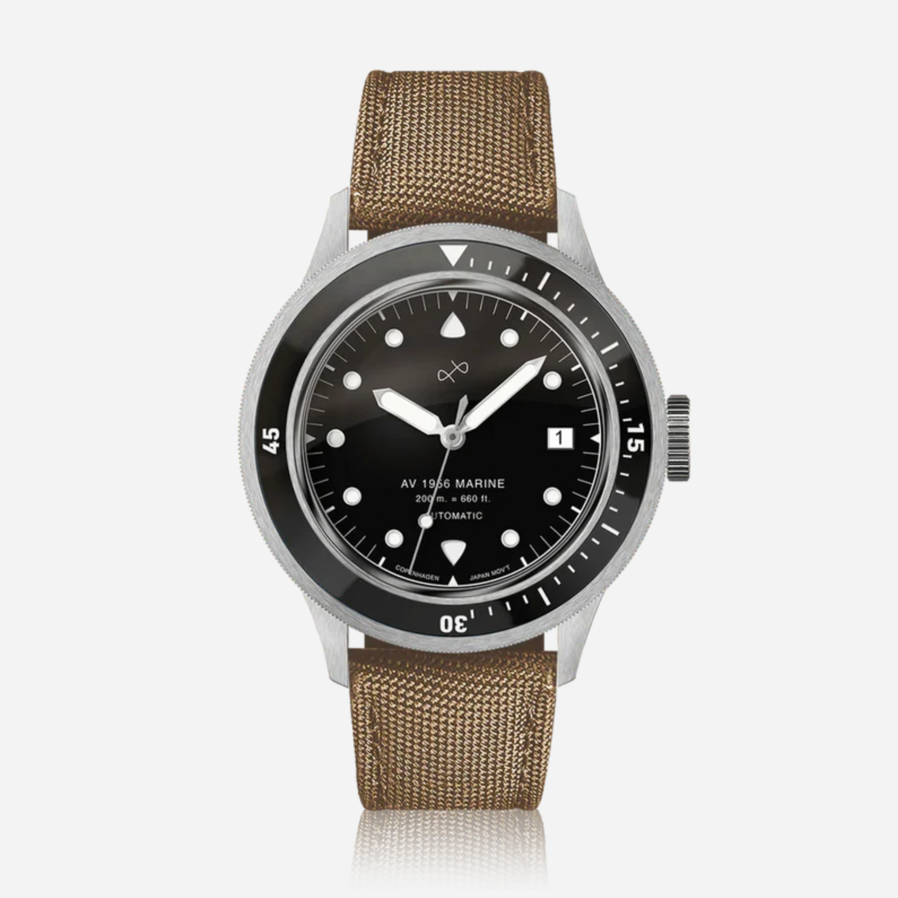 About Vintage 1956 Marine Automatic, Steel / Black