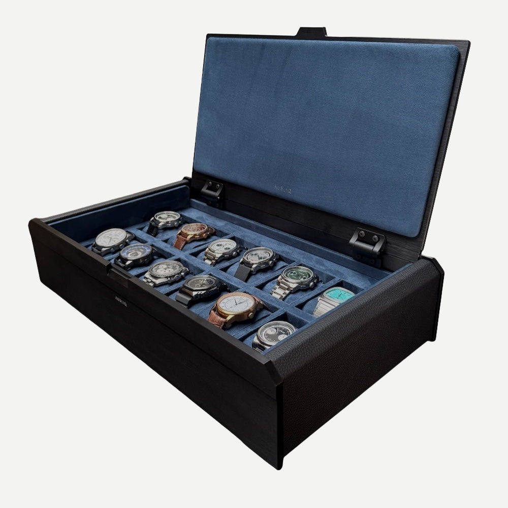 AUBLIQ Watch Box All Black 12 Slot