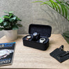 Square Watch Box 3 Slot - dunkelgrüner Litchi