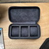 Square Watch Box 3 Slot - dunkelgrüner Litchi