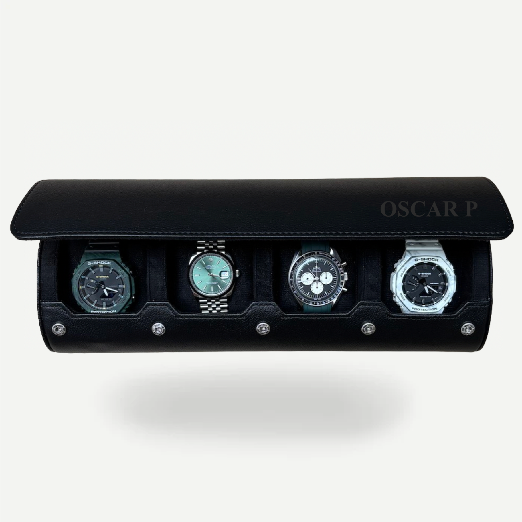 Personalized Travel Watch Roll Extra Large - All Black