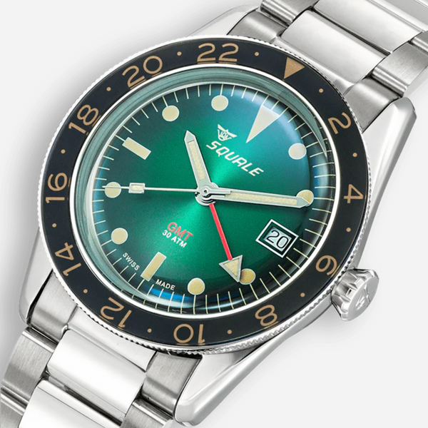 Squale Sub-39 GMT Vintage Green Bracelet