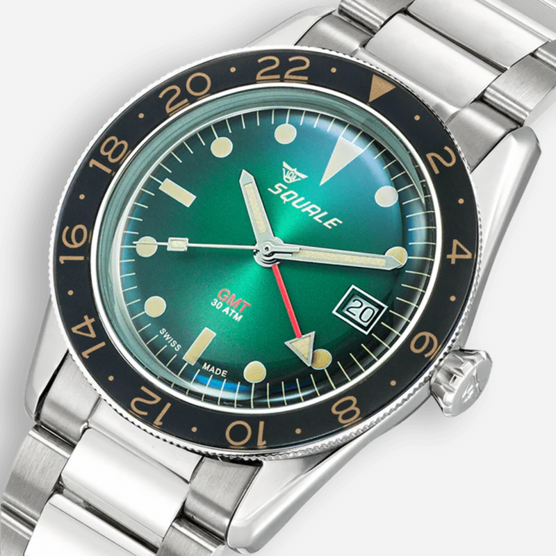 Squale Sub-39 GMT Vintage Green Bracelet