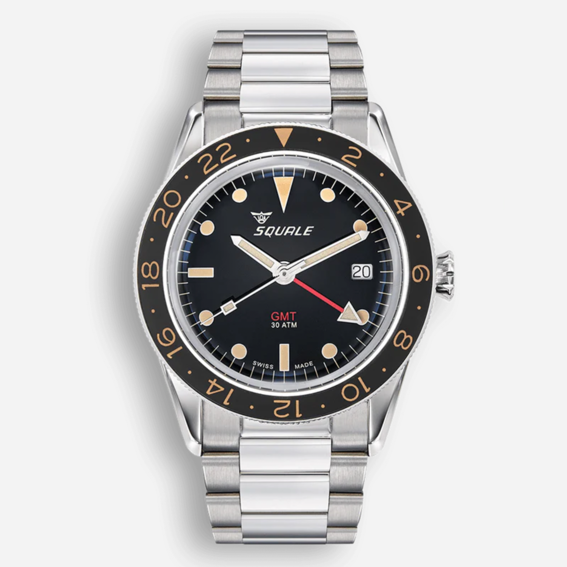 Squale Sub-39 GMT Vintage Black Bracelet