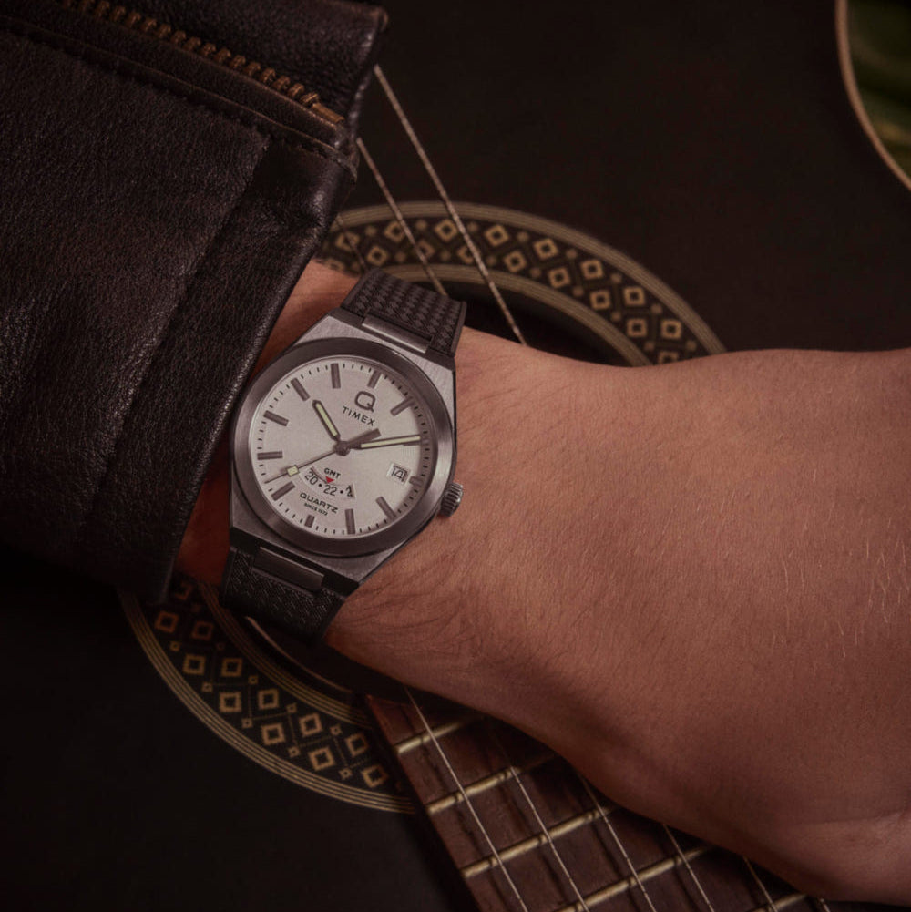 TIMEX Q Timex Continental GMT Rubber Strap