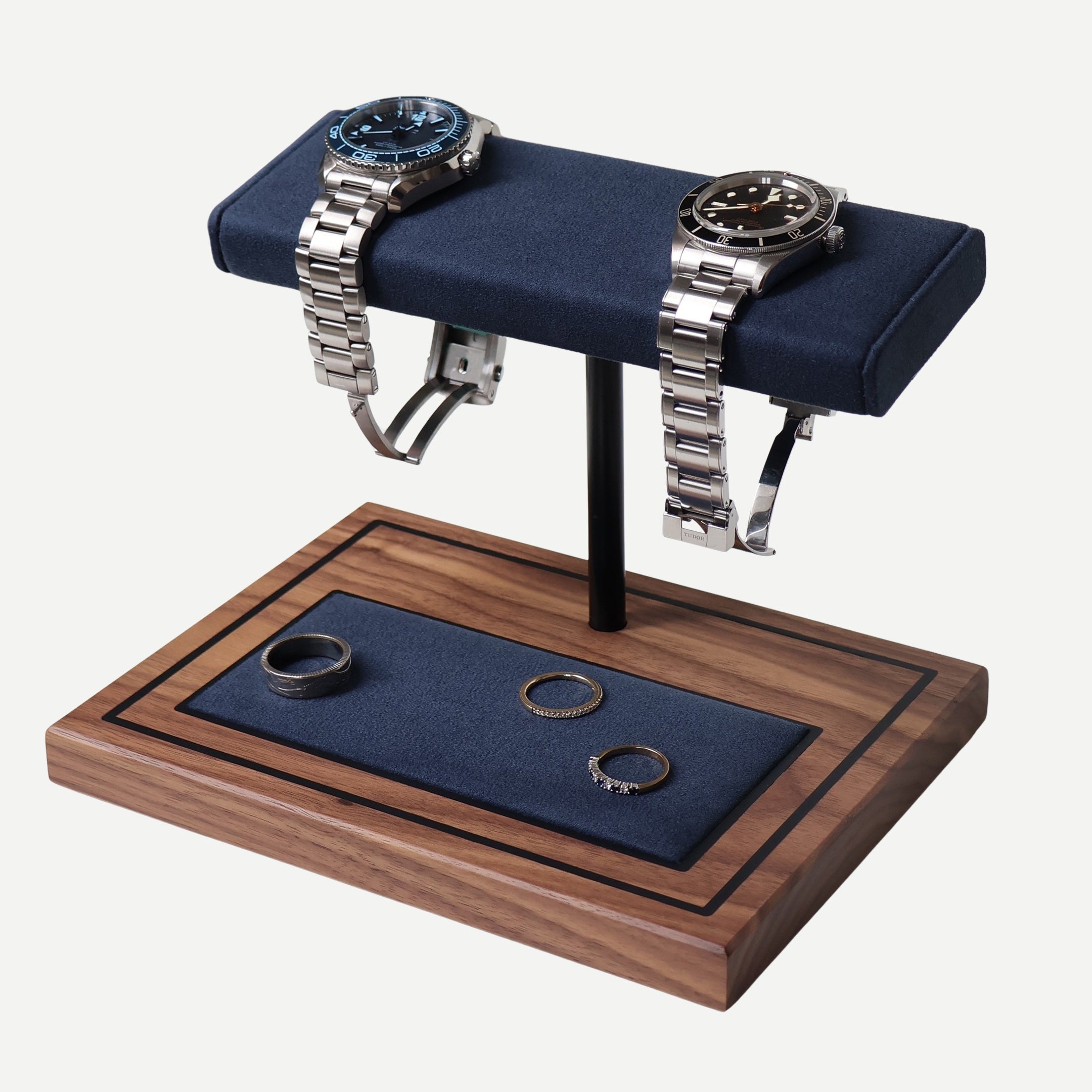 Foxton - Charbon Marine Blue & Black Walnut