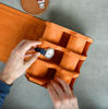 Hexagon Watch Box - Schwarz Orange