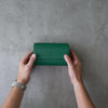 Uhrenrolle für zwei Uhren - Green Saffiano