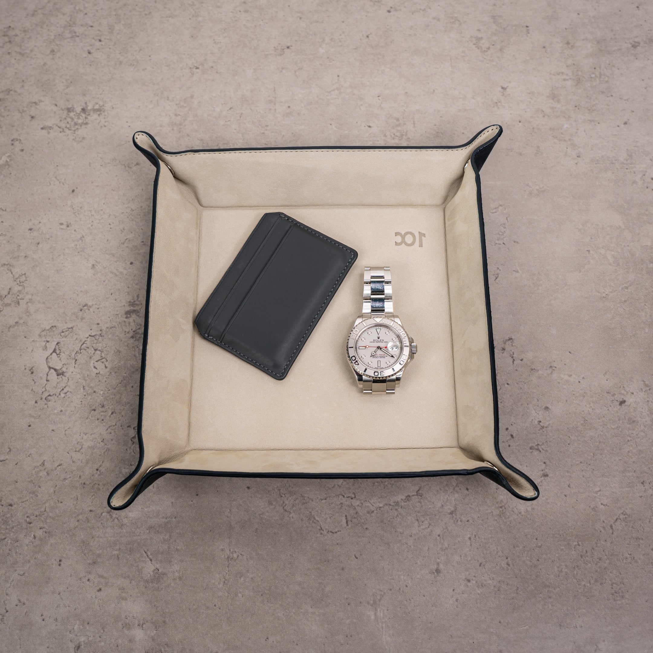Watch Tray - Navy Blue Beige