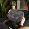 Camo 8 Slot Watch Box DailyWatch, italian suede leather, handmade, travel safe with eight watches