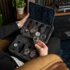 Camo 8 Slot Watch Box DailyWatch, italian suede leather, handmade, travel safe with eight watches