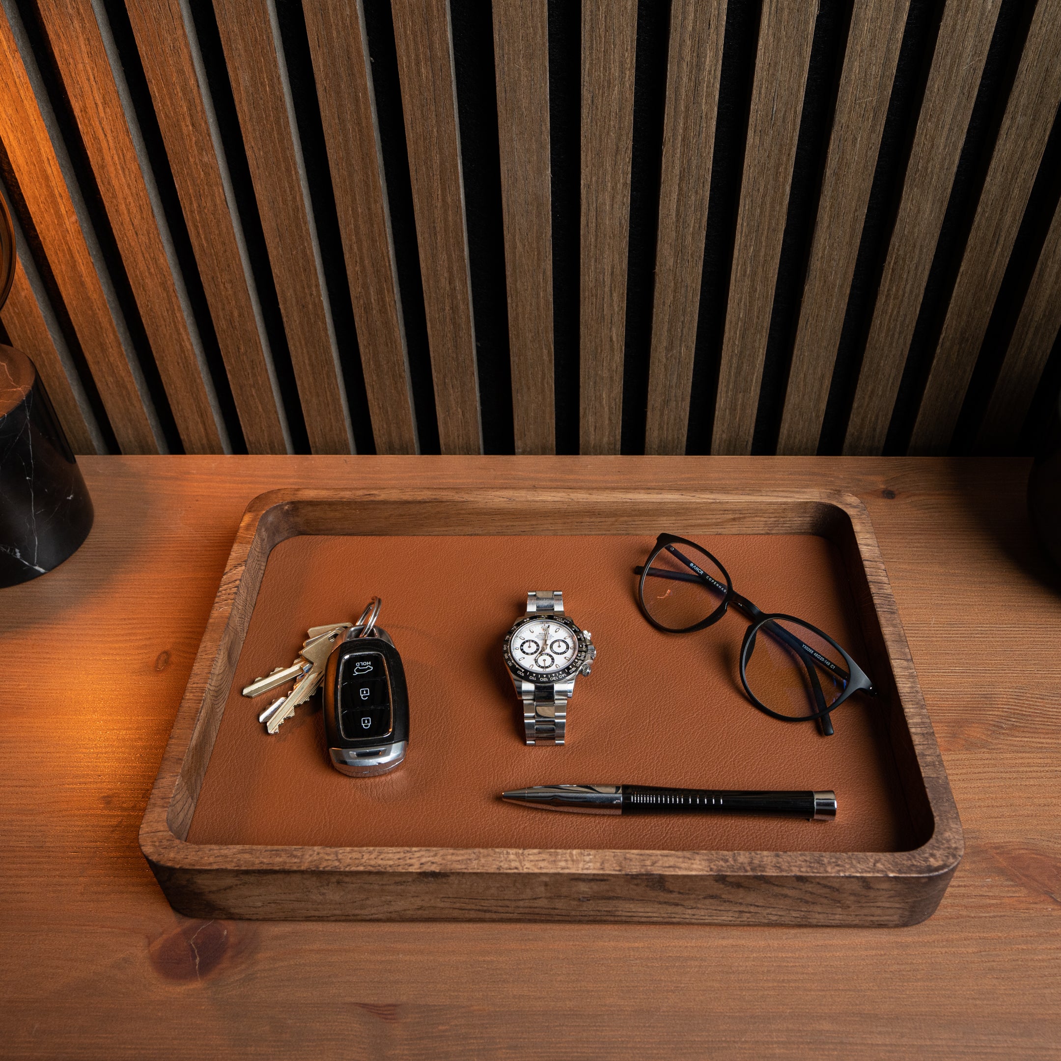 Watch Tray Tall - Dark Oak