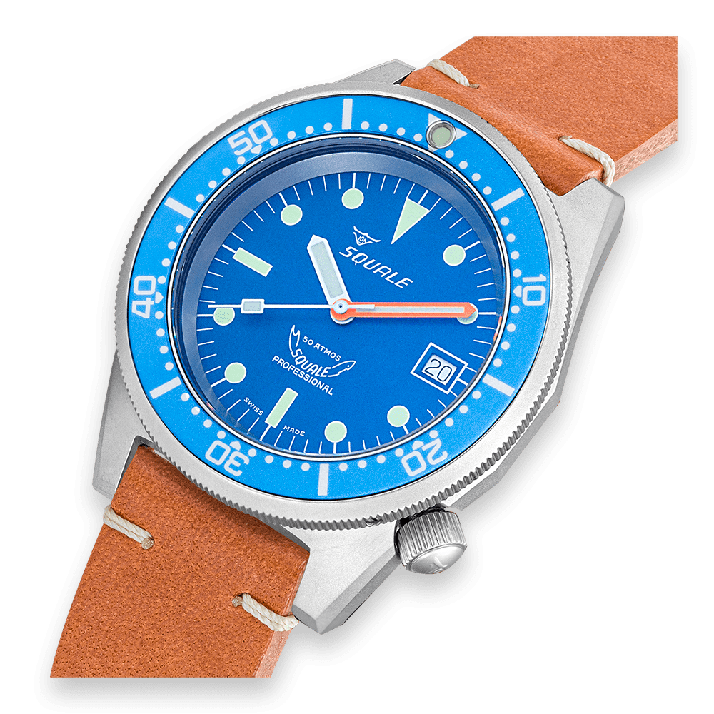 Squale 1521 Blue Blasted Leather