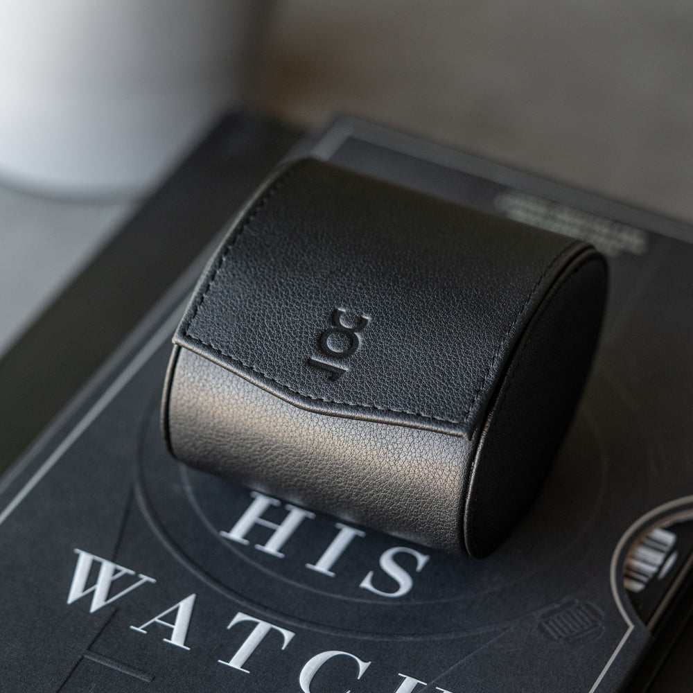 watch roll for 1 watch black green