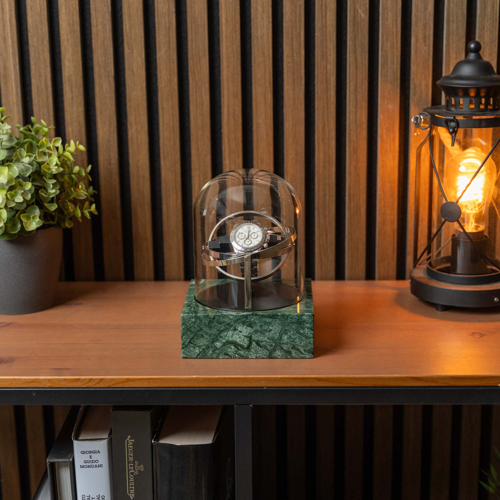 Orbital Uhrenbeweger – Einzelner grüner Marmor