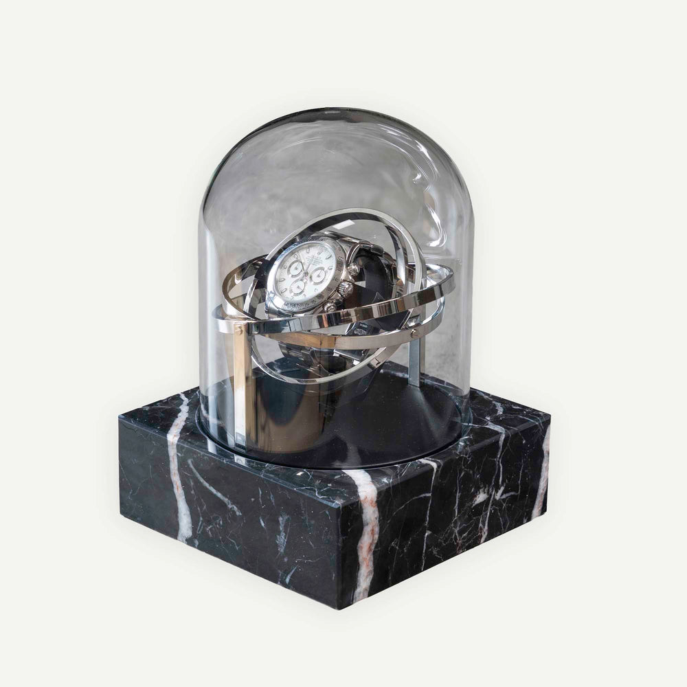 Orbital Watch Winder - Single Black Marble