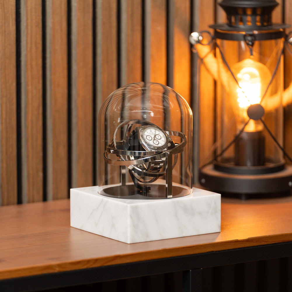 Orbital Uhrenbeweger – Einzelner weißer Marmor