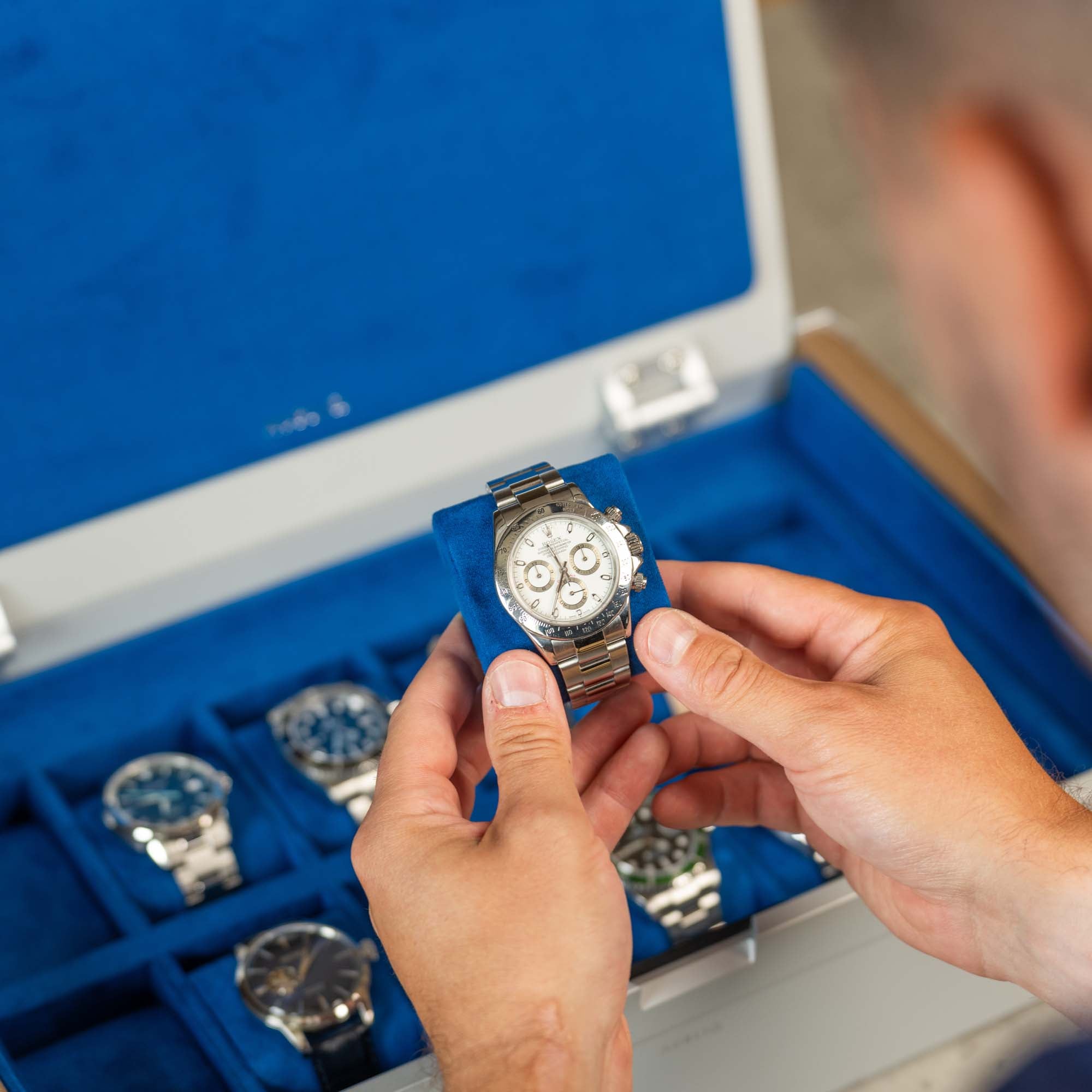 AUBLIQ Watch Box Silver 12 Slot