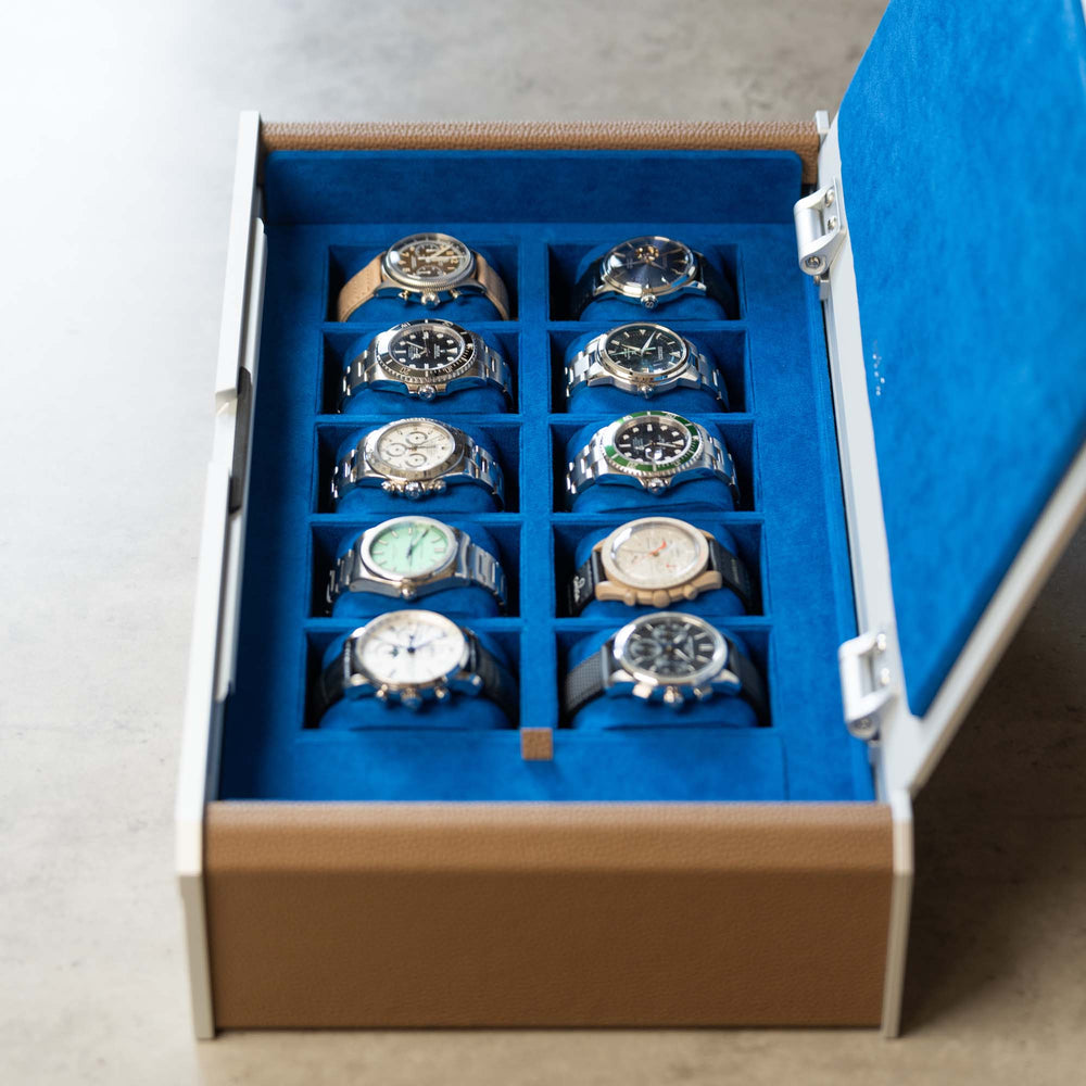 AUBLIQ Uhrenbox Grau 12 Slot