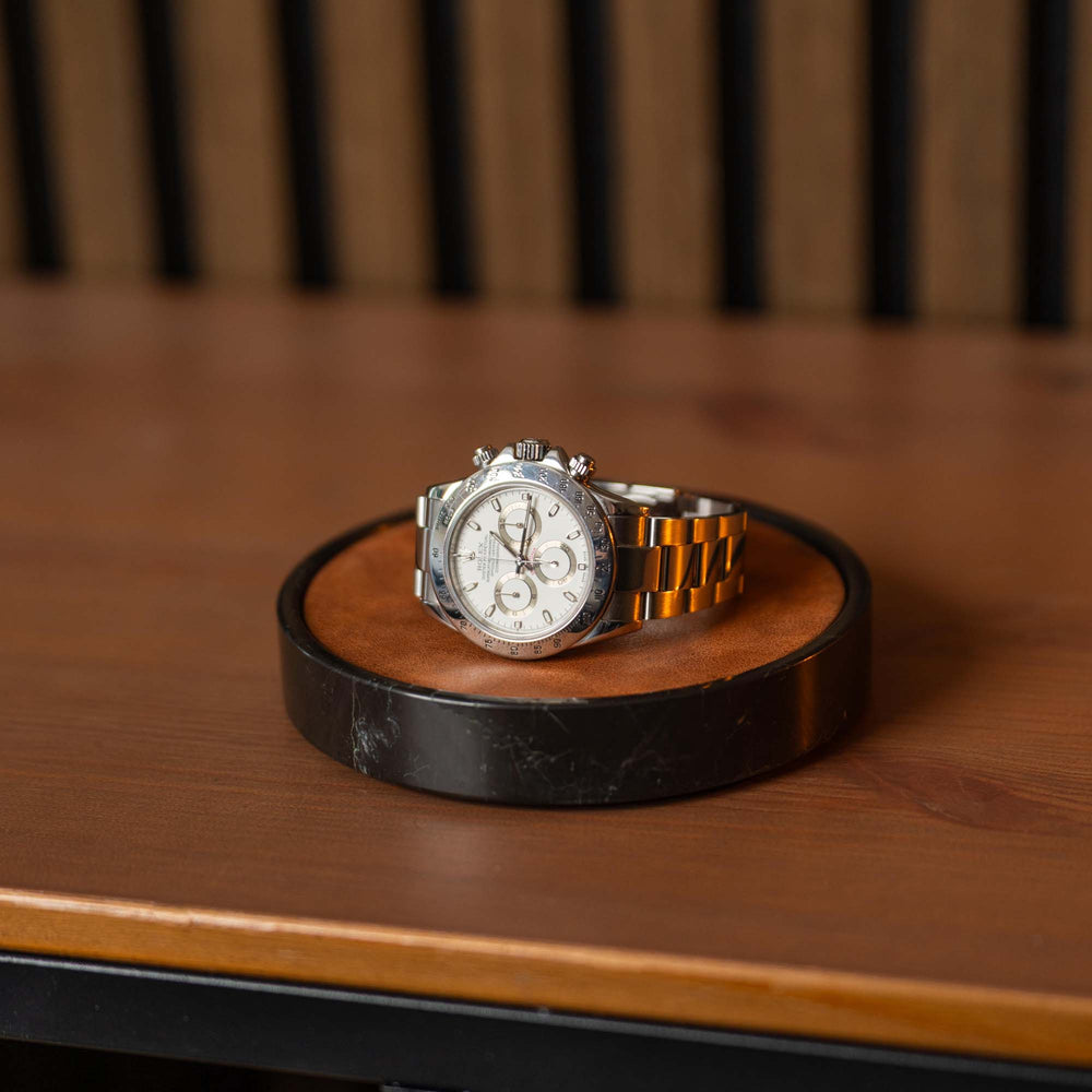 Uhrenmatte – Schwarzer Marmor