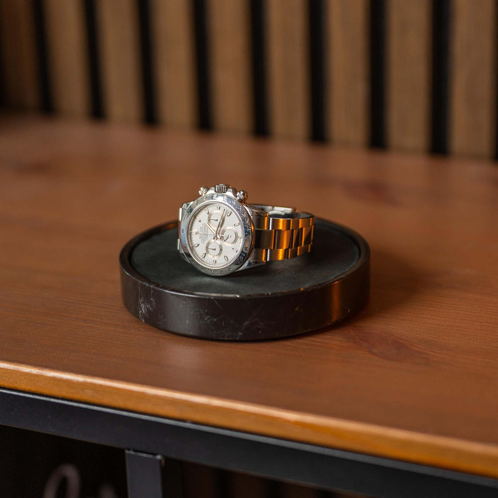 Uhrenmatte – Schwarzer Marmor