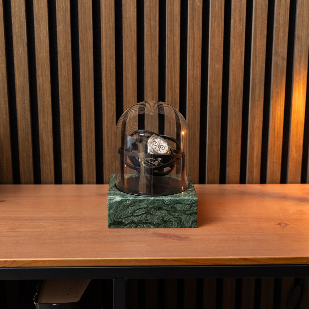 Orbital Watch Winder - Single Green Marble