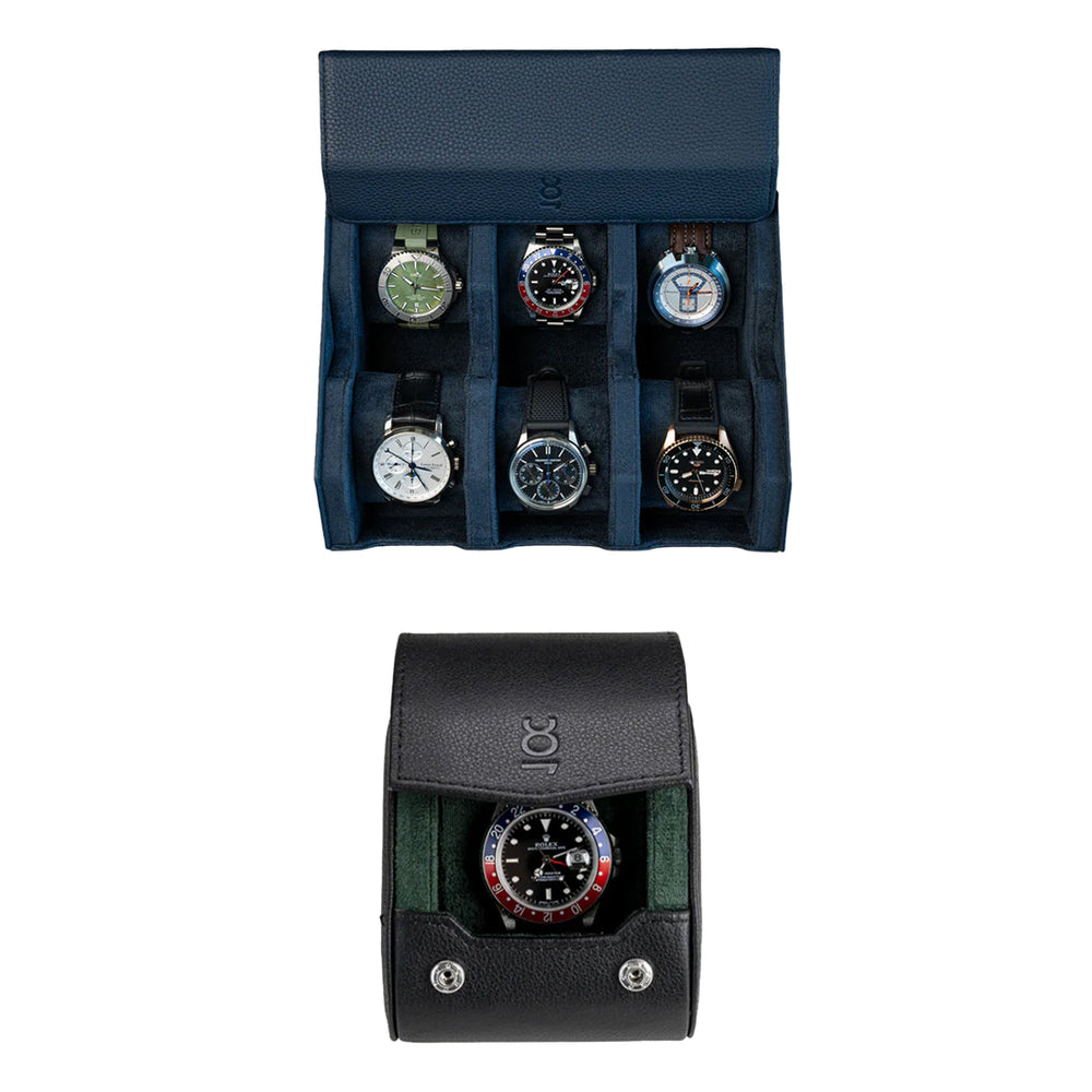 Make your own set (6 Slot Watchbox + Single Watch Roll)