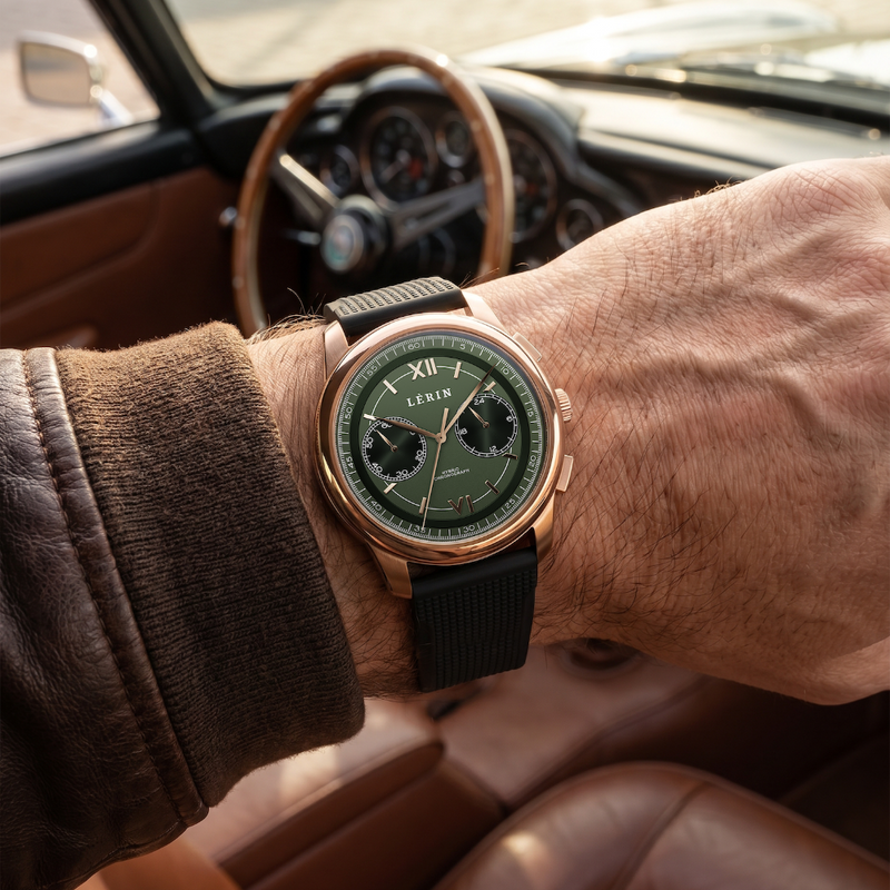 LÈRIN Hybrid Chronograph - Pine Green Gold