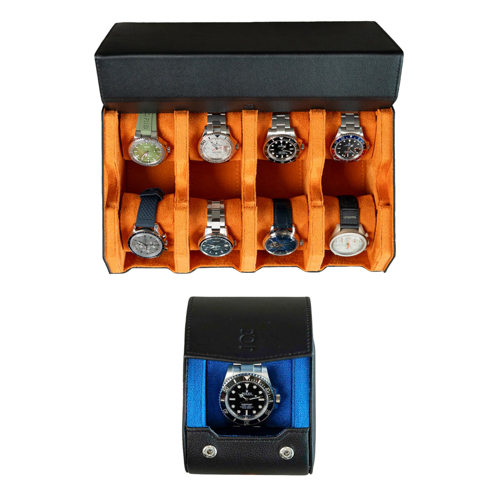 Stellen Sie Ihr eigenes Set zusammen (8-Slot-Uhrenbox + einzelne Uhrenrolle)