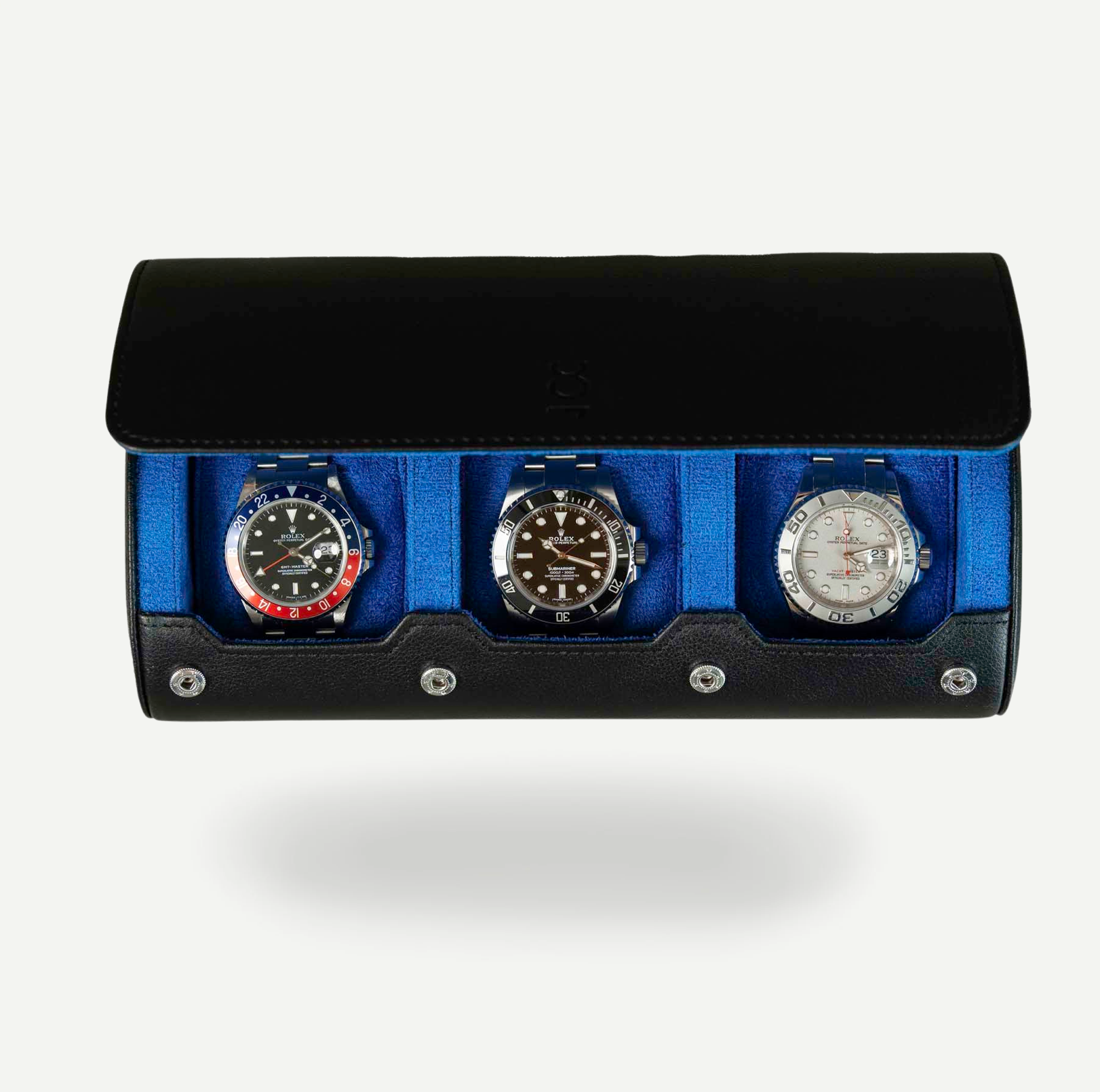 Travel Watch Roll Large - Black Blue