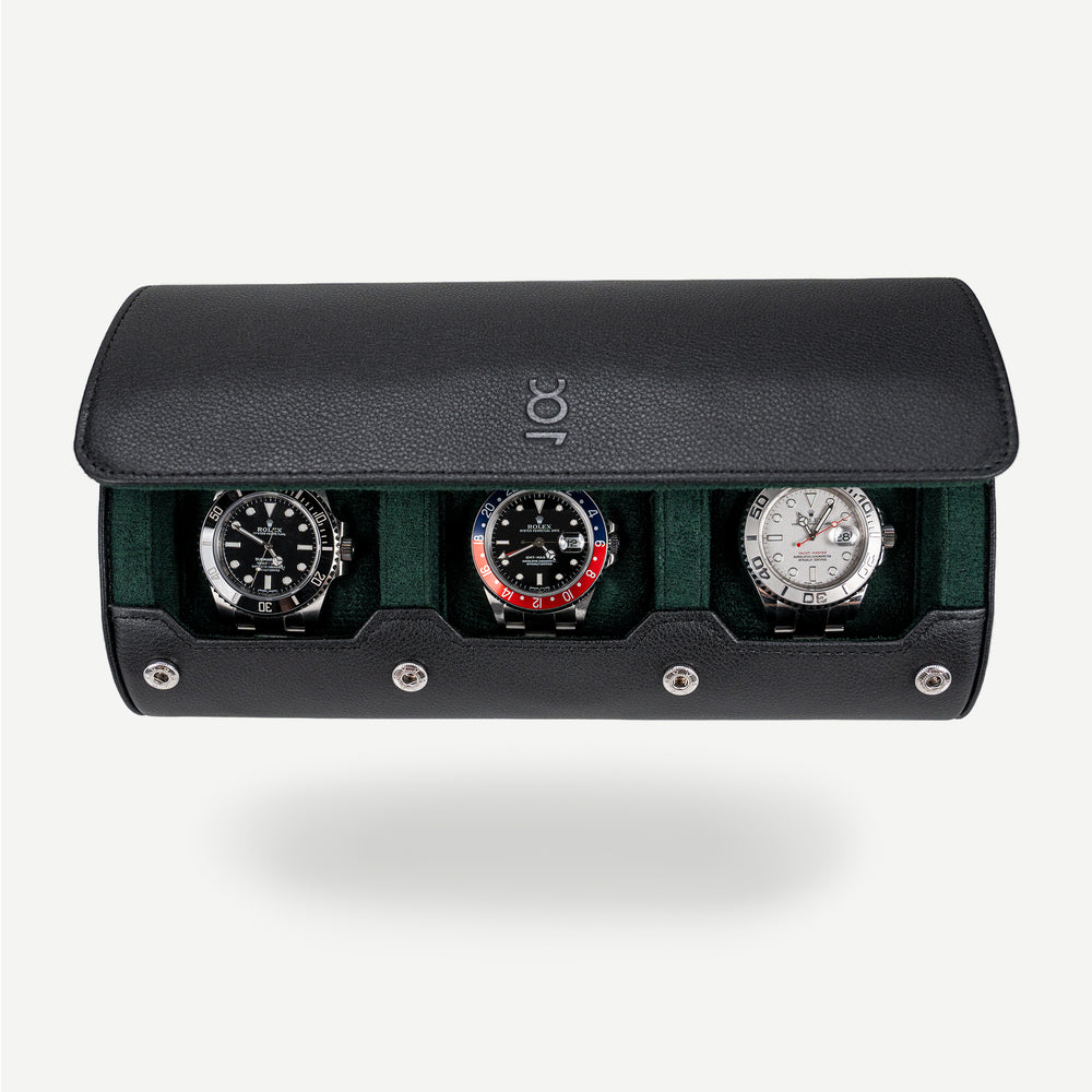 Große Uhrenrolle für die Reise - Black Green