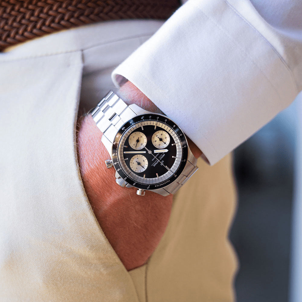 Über Vintage Racing Chronograph 1960 Stahl / Schwarz