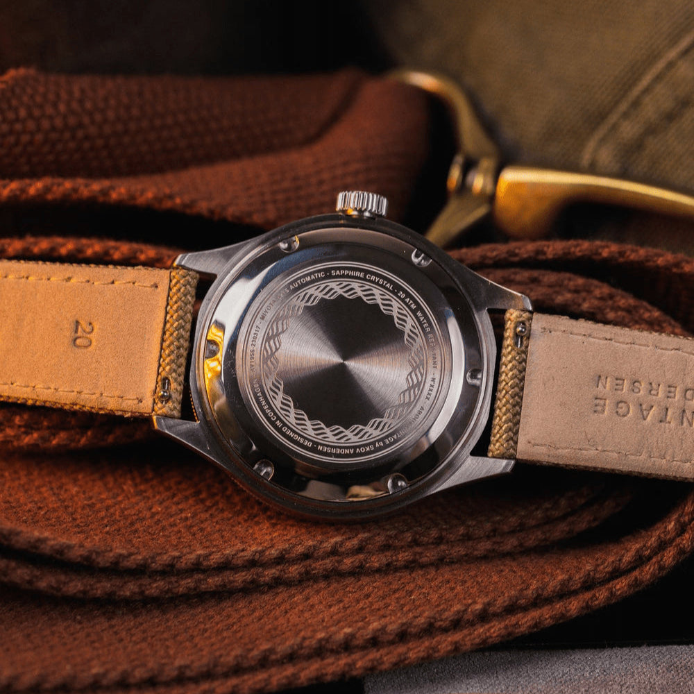 Über Vintage 1956 Marine Automatik, Stahl / Schwarz