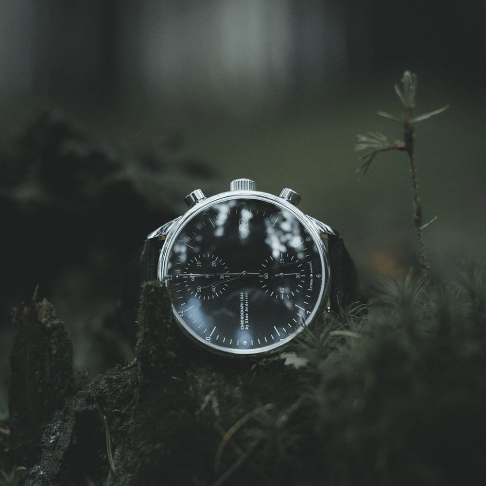 Über Vintage Chronograph 1844 Stahl / Schwarz