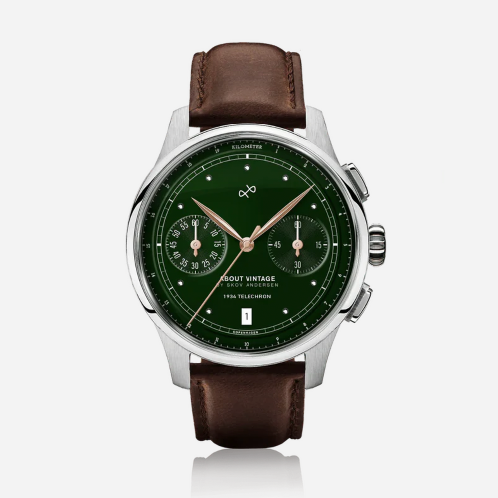 About Vintage 1934 Telechron, Steel / Green