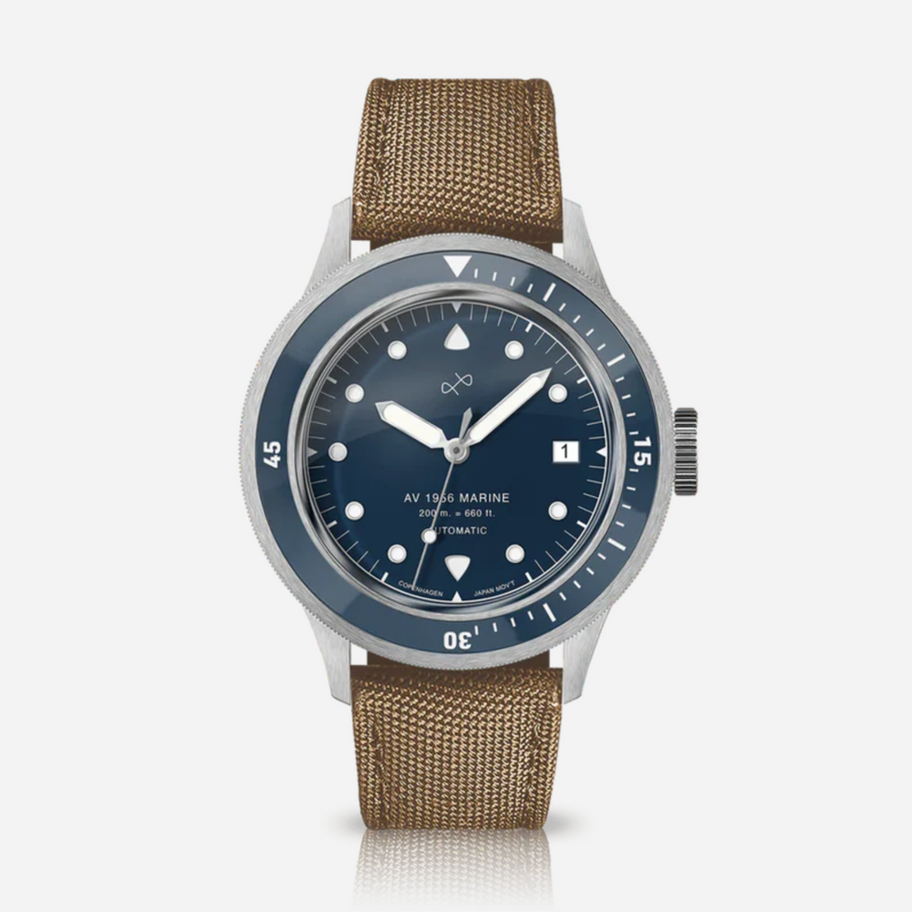 Über Vintage Marine Automatic 1956, Stahl / Blau