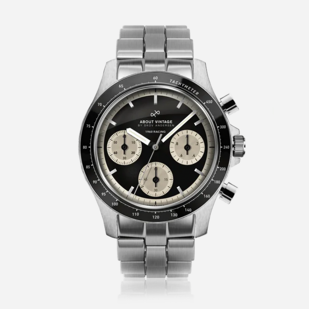 Über Vintage Racing Chronograph 1960 Stahl / Schwarz