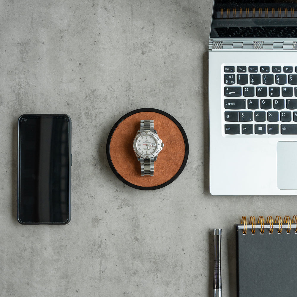 Morelund Watchmat - Black Aluminum Brown