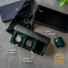 Info about the black green Watch roll for 3 watches 