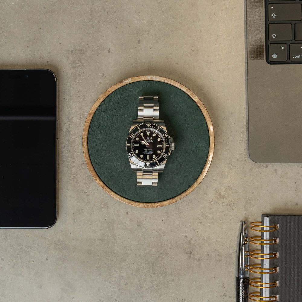 Uhrenmatte - Brauner Marmor 