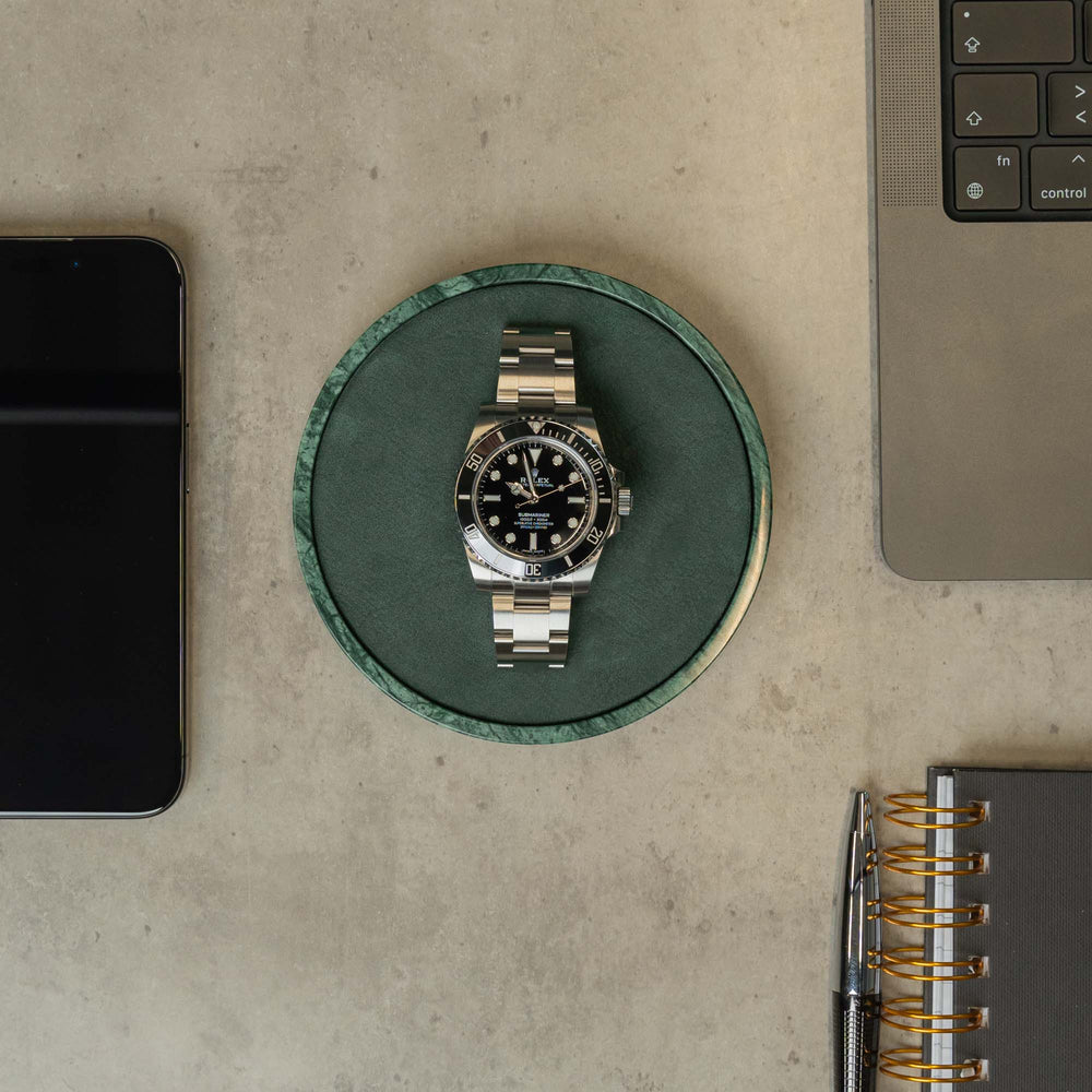 Uhrenmatte - Grüner Marmor 