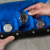 Personalisierbare Reise-Uhrenrolle Extra Large - Schwarz Blau