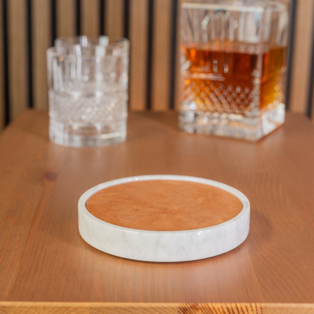 Uhrenmatte - Weißer Marmor 