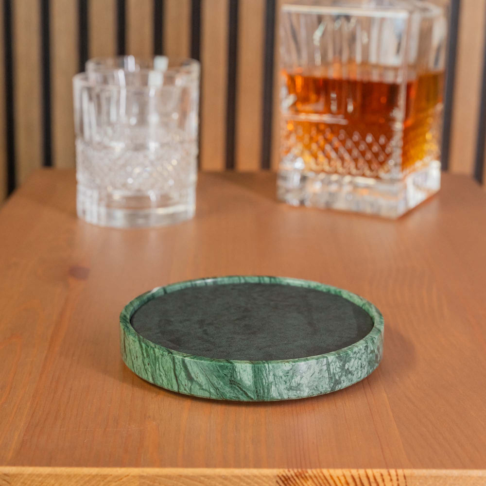 Uhrenmatte - Grüner Marmor 