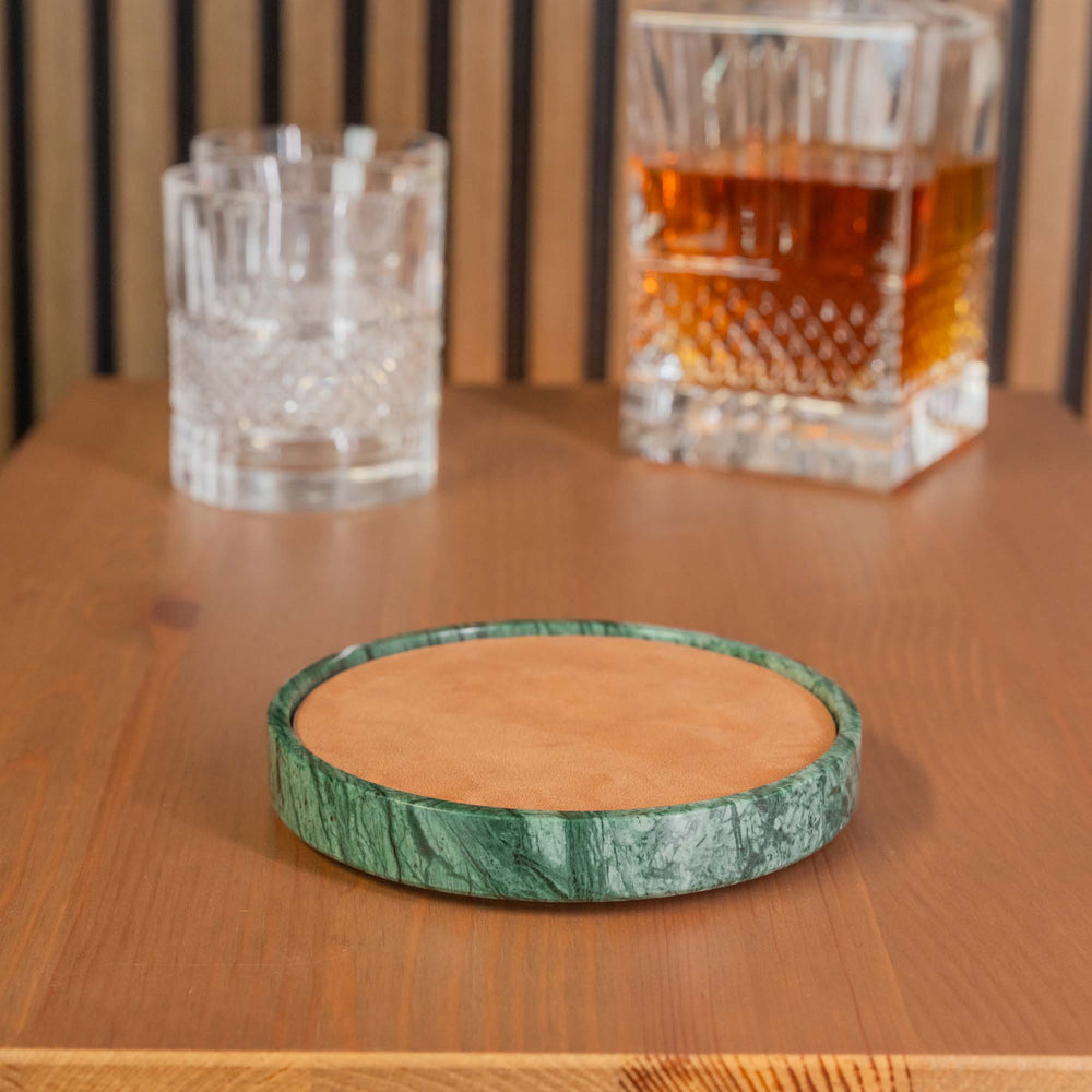 Uhrenmatte - Grüner Marmor 