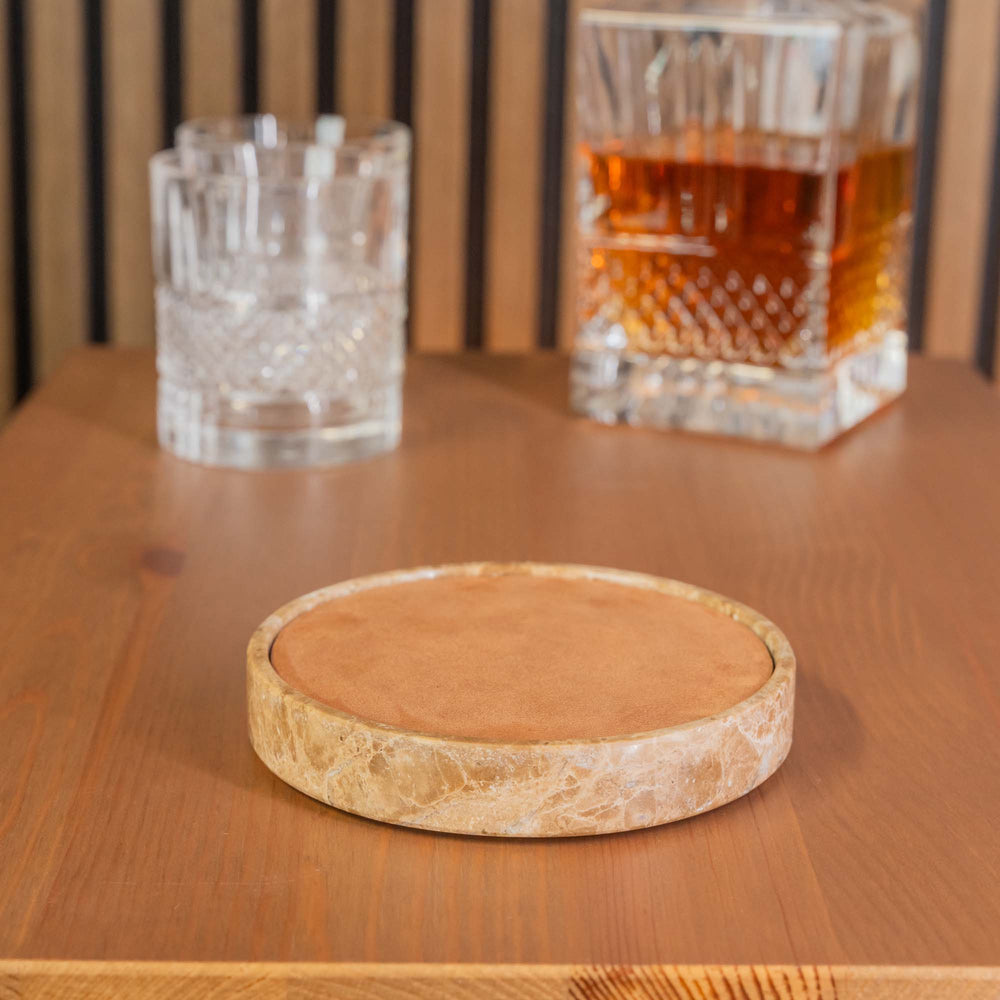 Uhrenmatte - Brauner Marmor 