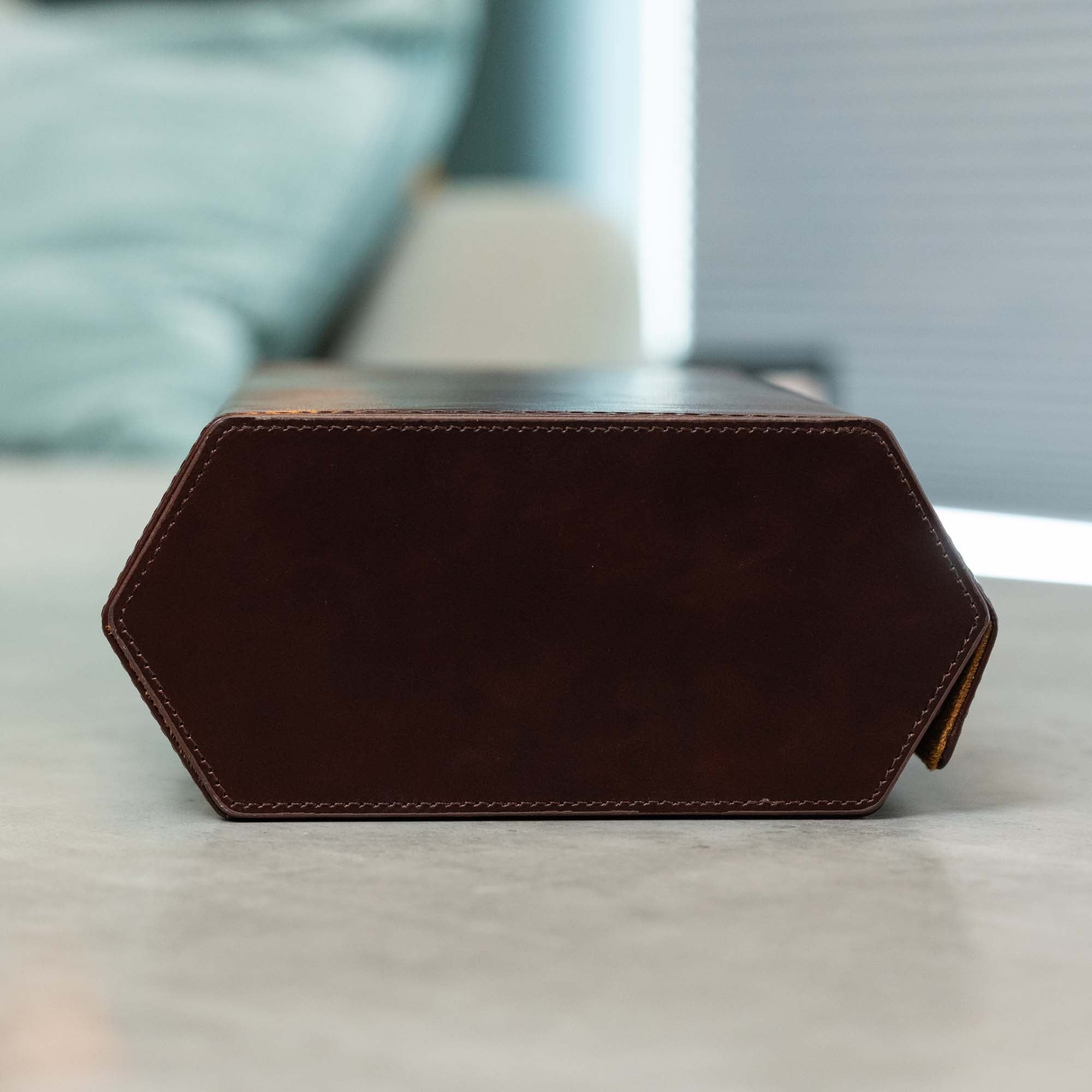 Hexagon Uhrenbox 8 Slot - Coffee Brown